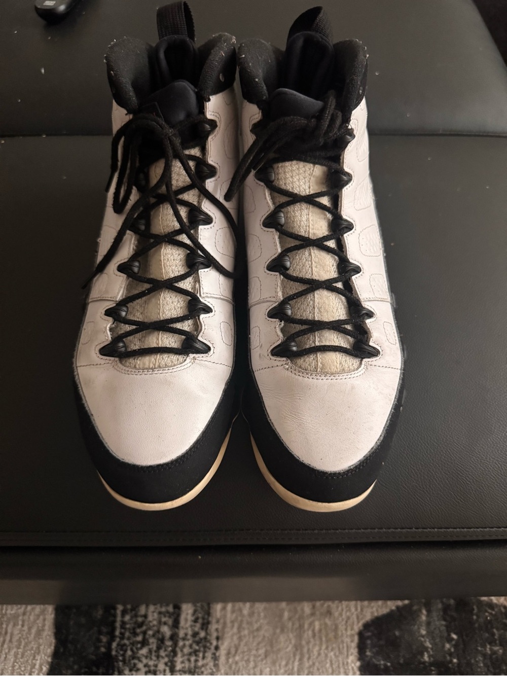 Jordan High-Top Sneakers in White and Black
